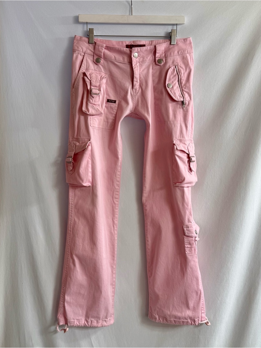 Y2K Pink Low Rise Cargo Pants - Picture 1 of 8
